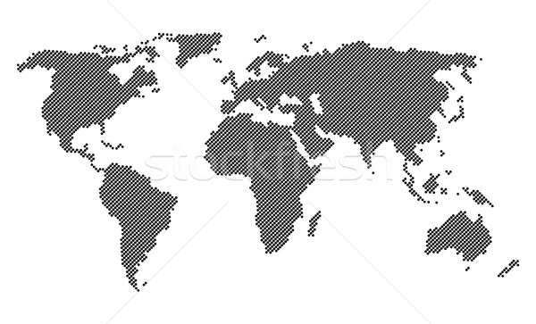 Dotted world map isolated Stock photo © blumer1979