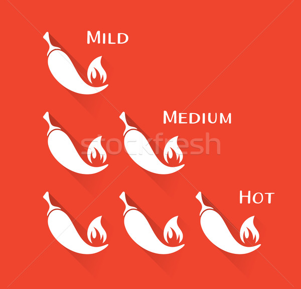 Vector chilli peppers scale Stock photo © blumer1979