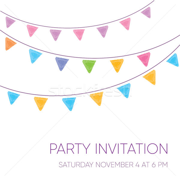 Modern vector party invitation card Stock photo © blumer1979