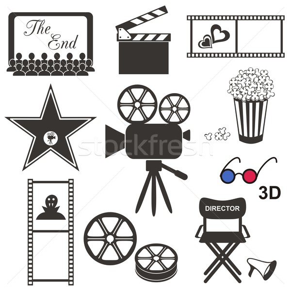 Stock photo: Movie icons 