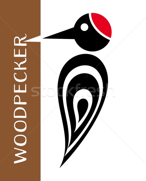 Stock photo: Woodpecker icon