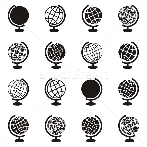 Globe icons Stock photo © blumer1979