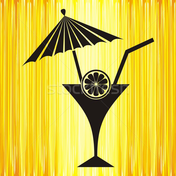 Cocktail zomer Geel citroen boom voedsel Stockfoto © blumer1979