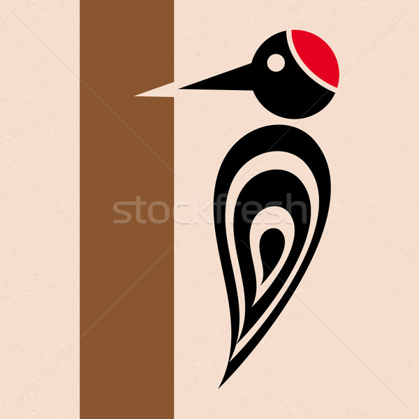 Woodpecker icon Stock photo © blumer1979