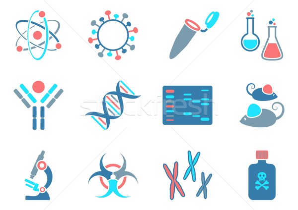 Biology science icons Stock photo © blumer1979