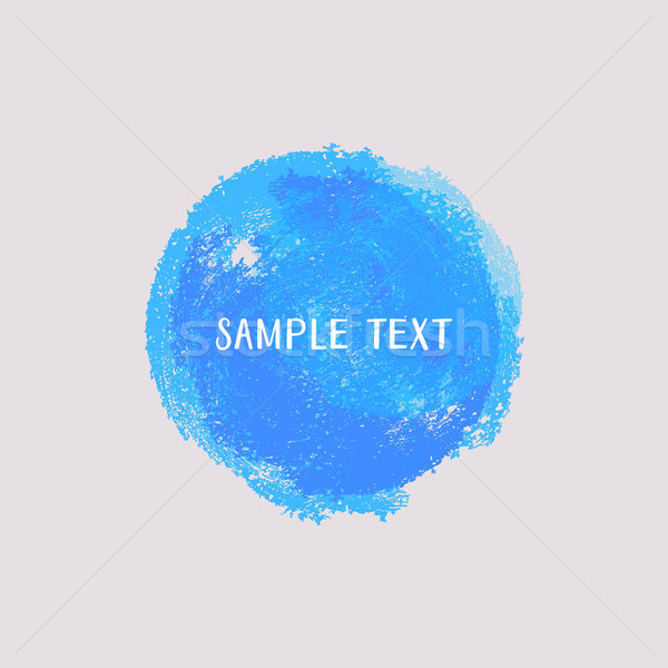 Blue vector watercolor round element Stock photo © blumer1979