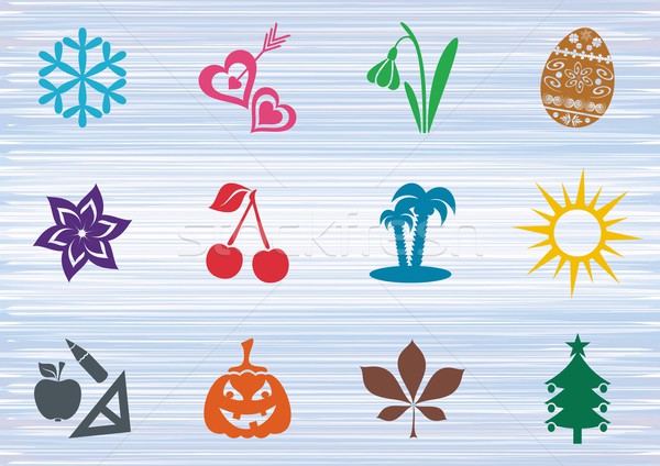 Calendar icons Stock photo © blumer1979