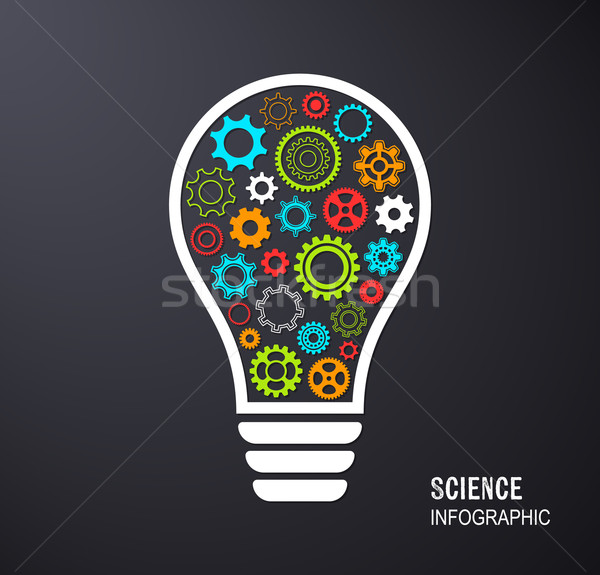 Light bulb with gear wheels Stock photo © blumer1979