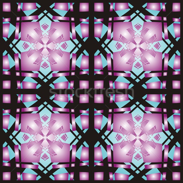 Résumé turquoise violette géométrique [[stock_photo]] © blumer1979