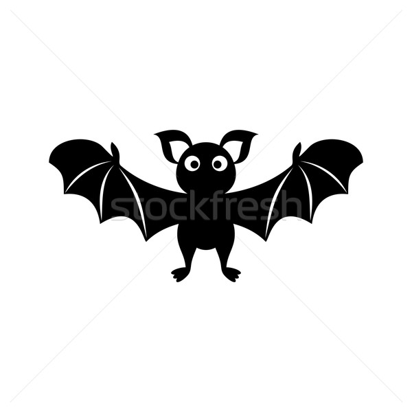 Cute bat silhouette icon Stock photo © blumer1979
