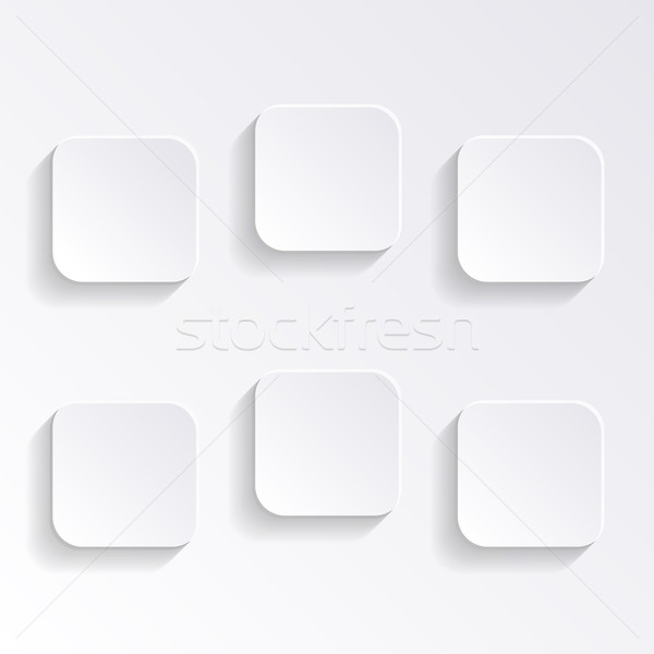 Blank white buttons Stock photo © blumer1979
