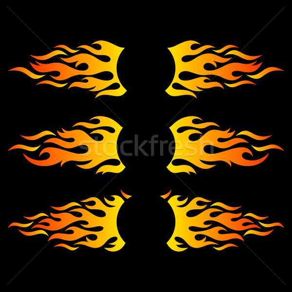 Vektor Flamme Design Elemente logo Vorlagen Stock foto © blumer1979