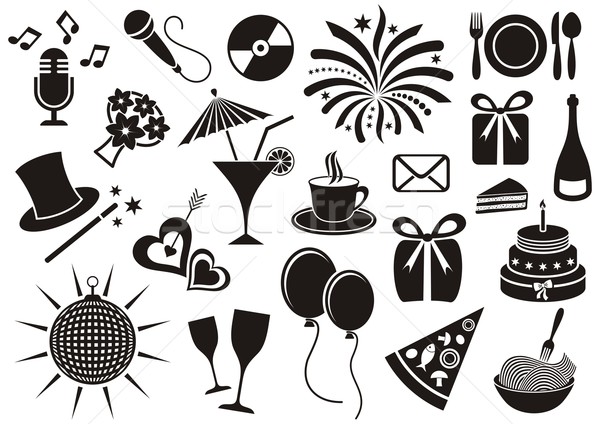 Party icons Stock photo © blumer1979