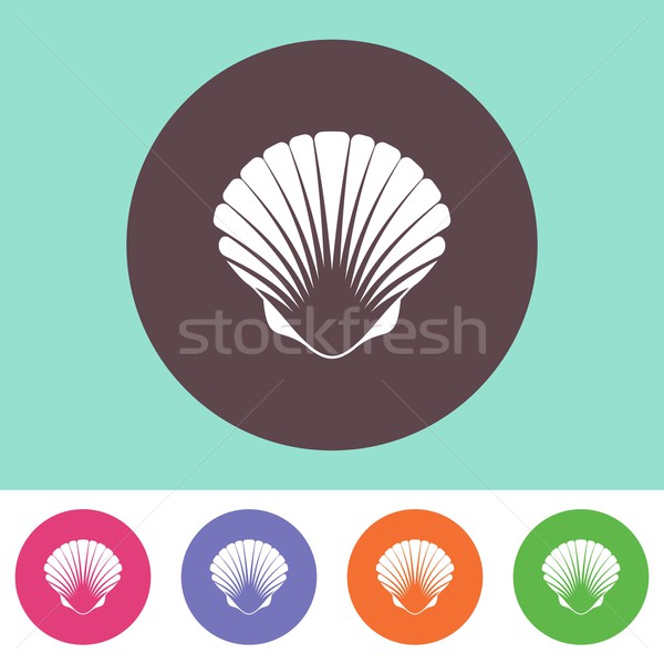 Vector scallop icon Stock photo © blumer1979