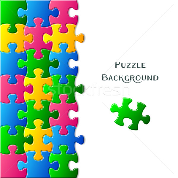 Card with puzzle pieces Stock photo © blumer1979