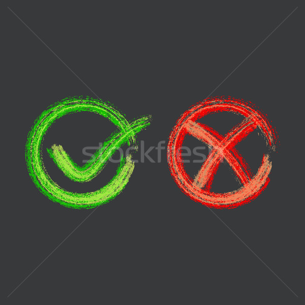 Stockfoto: Controleren · iconen · cirkels · borstel · vak