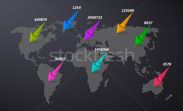 World map infographic template Stock photo © blumer1979