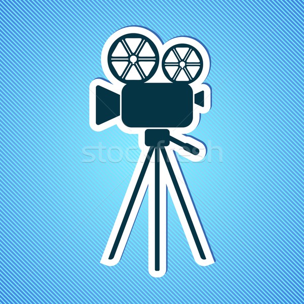 Movie camera icon Stock photo © blumer1979