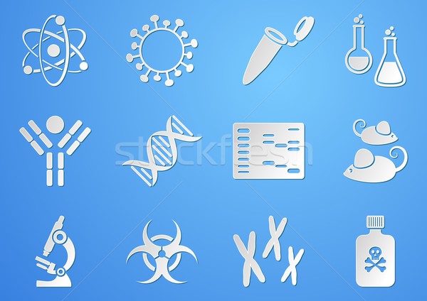 Biology science icons Stock photo © blumer1979