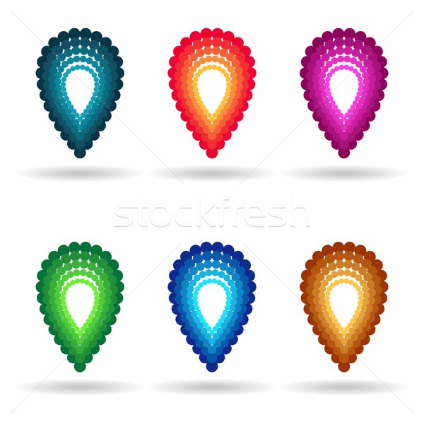 Mapa creativa vector iconos colección aislado Foto stock © blumer1979