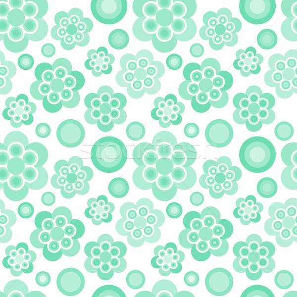Floral cute grünen Muster weiß Stock foto © blumer1979