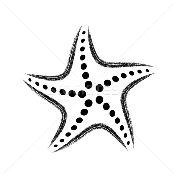 Nero vettore stilizzato starfish icona Foto d'archivio © blumer1979