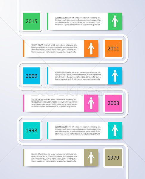 Timeline wektora szablon kolorowy nowoczesne Zdjęcia stock © blumer1979