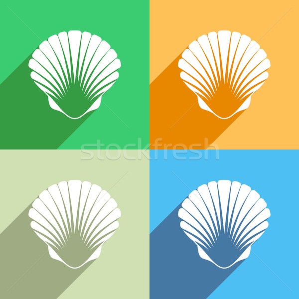 Scallop seashell icon Stock photo © blumer1979