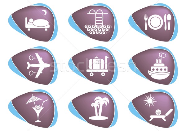 Travelling and accommodation icons  Stock photo © blumer1979