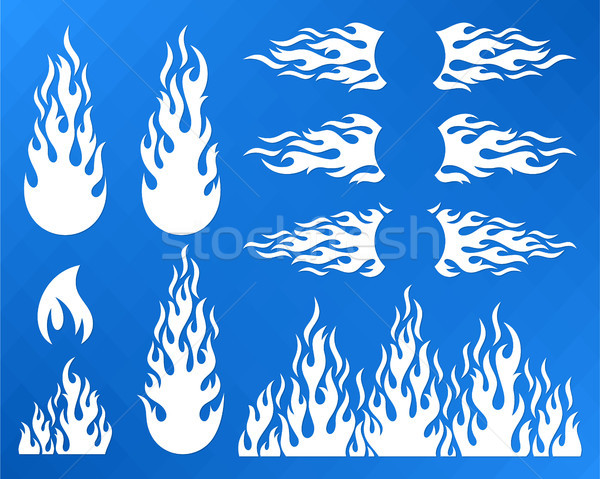 Decorative fire flame design elements Stock photo © blumer1979