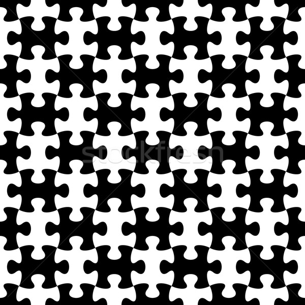 Stock photo: Jigsaw puzzle seamless pattern