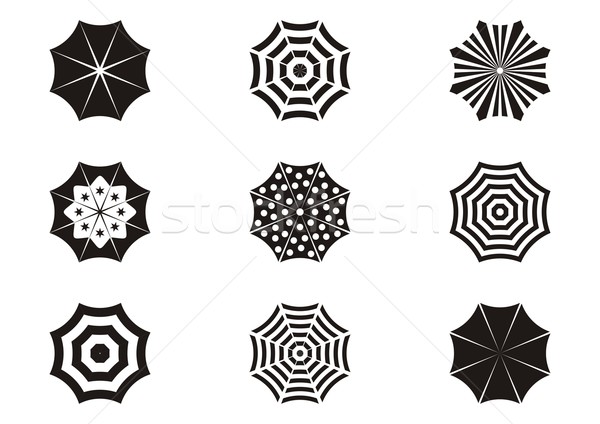 Umbrella icons Stock photo © blumer1979
