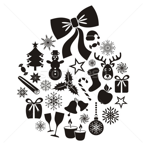 Christmas and winter icons Stock photo © blumer1979