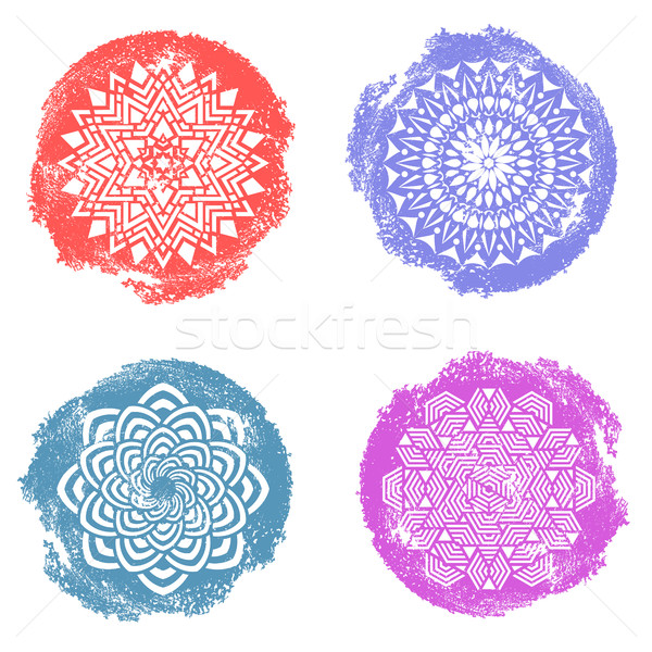 Vintage geometric abstract mandala collection Stock photo © blumer1979