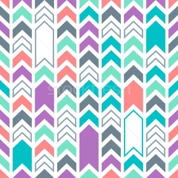 Stock photo: Colorful seamless pattern abstract arrows design