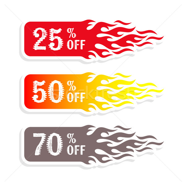 Hot sale banners 50 percent off tag Stock photo © blumer1979