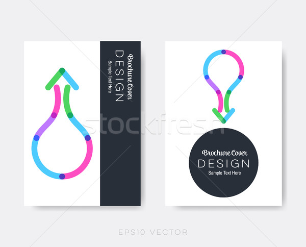 Yaratıcı modern broşür dizayn şablonları tasarım şablonu Stok fotoğraf © blumer1979
