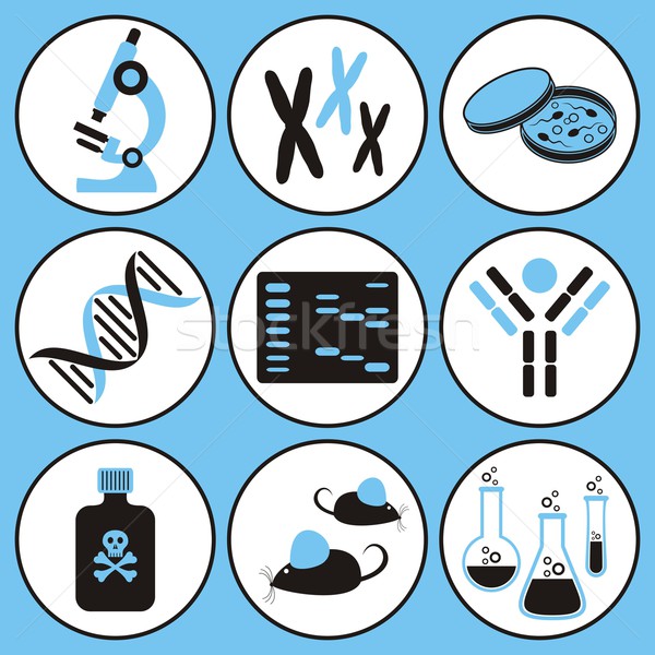 Biology science icons Stock photo © blumer1979