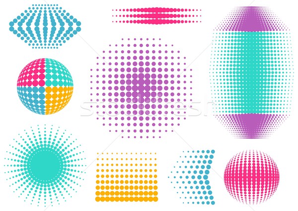 Vector halftoon ontwerp communie kleurrijk abstract Stockfoto © blumer1979