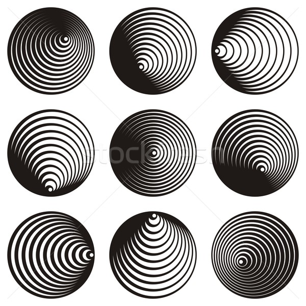 Cerc spirală proiect element negru vector Imagine de stoc © blumer1979