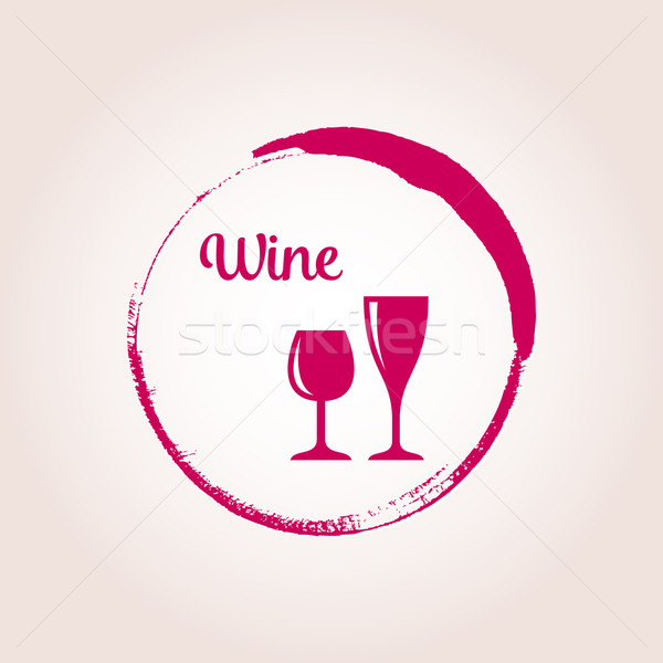 Red vector wine emblem Stock photo © blumer1979