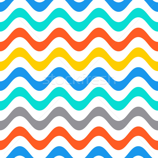 Seamless summer wavy line pattern Stock photo © blumer1979