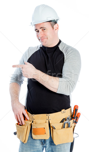 Caucasian man contractor 40 years old Stock photo © bmonteny