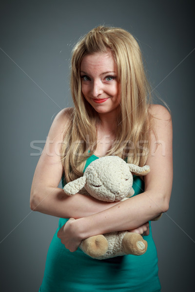 Aantrekkelijk kaukasisch blond 30 jaar oude meisje Stockfoto © bmonteny