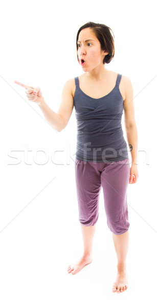Young woman scolding Stock photo © bmonteny