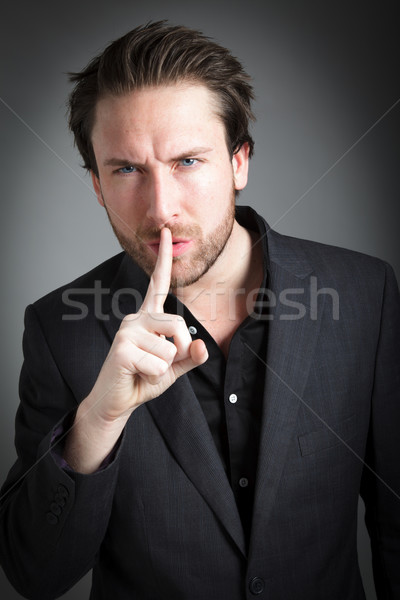 Attractive caucasian man shot in studio Stock photo © bmonteny