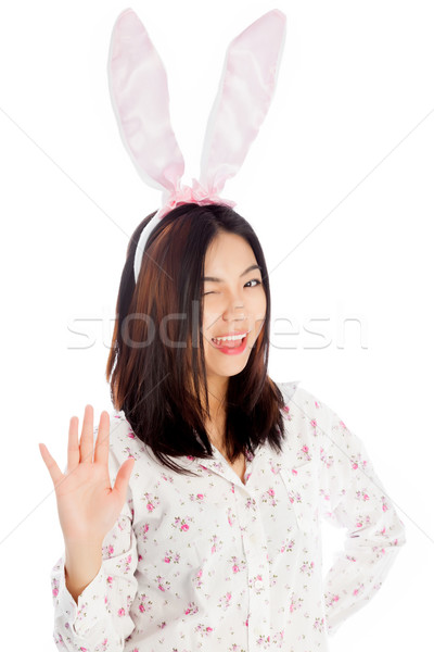 Attractive asian girl 20 years old shot in studio Stock photo © bmonteny