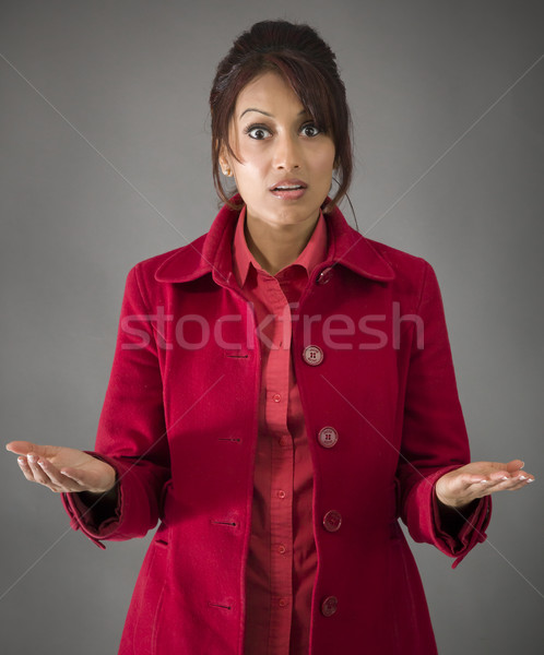 Indian young woman with shocked expression isolated on a colored background Stock photo © bmonteny
