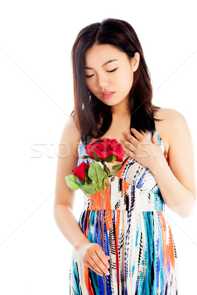 Attractive asian girl 20 years old shot in studio Stock photo © bmonteny