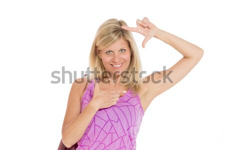 Jeune femme regarder frustré cheveux [[stock_photo]] © bmonteny